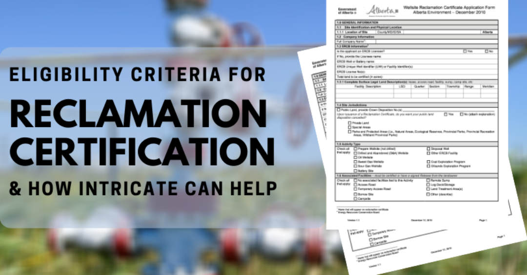 Eligibility Criteria for a Reclamation Certificate